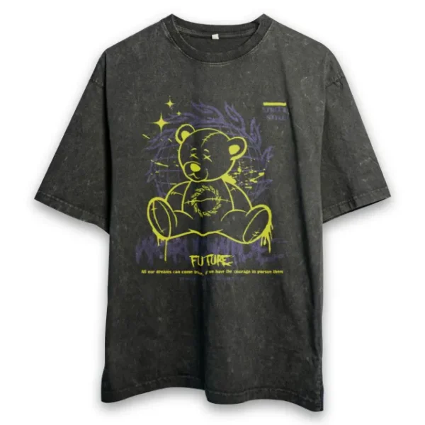 Acid Wash Oversized Classic T Shirt - Image 2